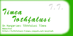 timea tothfalusi business card